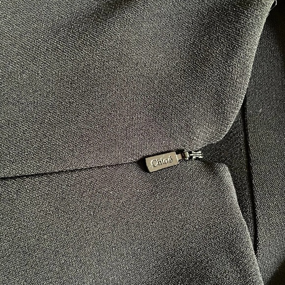 Chloe Shift Dress Three Quarter Sleeves Black Size 34 FR 2 US - Picture 7 of 10